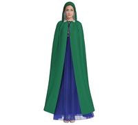 DUWAA Handprint Over Portugal Flag Print Adult Halloween Hooded Cape, Full Length Unisex Cloak For Men Women, For Halloween Cosplay
