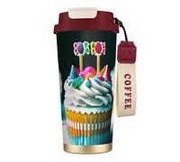 DUWAA Happy Birthday Cakes Print Stainless Steel Insulated Travel Coffee Mug, Camping Mug,Coffee Tumbler For Men Women