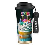 DUWAA Happy Birthday Cakes Print Stainless Steel Insulated Travel Coffee Mug, Camping Mug,Coffee Tumbler For Men Women