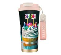 DUWAA Happy Birthday Cakes Print Stainless Steel Insulated Travel Coffee Mug, Camping Mug,Coffee Tumbler For Men Women