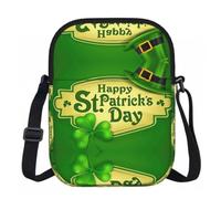 DUWAA Happy St. Patrick'S Day Print Adjustable Strap Oxford Sling Bag, Small Water-Resistant Crossbody Purse For Travel