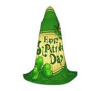 DUWAA Happy St. Patrick'S Day Print Medieval Cloak Wizard Robe Cloak With Hood Renaissance Cape Halloween Costume Cosplay Prop