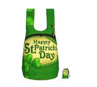 DUWAA Happy St. Patrick'S Day Print Portable Daypack, Foldable Lightweight Storage Shoulder Backpack Bag For Travel Hicking Outdoor