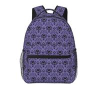 DUWAA Haunted Mansion Print Rucksack Bag For Men Women High-Capacity Vacuum Backpack Multi-Layer Design Travel Backpack
