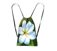 DUWAA Hawaii Flower 1 Print Drawstring Backpack Foldable String Bag Cinch Bag Beach Bag Travel Backpack Anti Tear Gym Bag