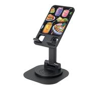 DUWAA Healthy Food Print 360°Rotating Cell Phone Stand, Adjustable Cell Phone Holder,Foldable Portable Phone Holder
