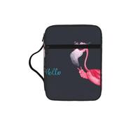 DUWAA Hello Glasses Flamingo Print 26Ã- 20 Cm Large Capacity Bible Cover Case, Study Supplies Tote Bag for Women and Christian