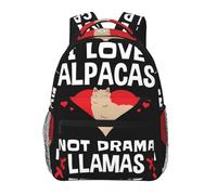 DUWAA I Love Alpacas Print Rucksack Bag For Men Women High-Capacity Vacuum Backpack Multi-Layer Design Travel Backpack