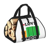 DUWAA I Love Garbage Trucks Print Large Fire Wood Sling Carrier with Handles for Easy Transport Carrying and Wood Stove 48×101cm