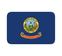 DUWAA Idaho State Flag Print Rug 60x40cm, Soft Crystal Velvet Carpet With Non-Slip Dots Anti-Curling And Anti-Fraying Edges