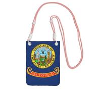 DUWAA Idaho State Flag Print Small Crossbody Bags For Women Trendy, Phone Purse With Adjustable Strap,For Hiking Travel, Pink, One Size