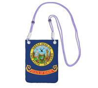 DUWAA Idaho State Flag Print Small Crossbody Bags For Women Trendy, Phone Purse With Adjustable Strap,For Hiking Travel, Purple, One Size