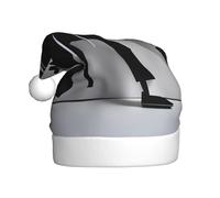 DUWAA Impressive Karate Men Print Soft Plush Santa Hat Adult, Xmas Party Hat With Pom,For Christmas New Year Festive Party