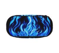 DUWAA Indigo Flame print print Functional Stationery Pouch Portable Pencil Bags Pencil case, Lightweight Pencil Pouch