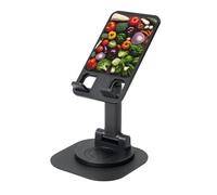 DUWAA Introduction of Various Vegetables Print 360°Rotating Cell Phone Stand, Adjustable Cell Phone Holder,Foldable Portable Phone Holder