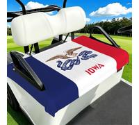 DUWAA Iowa State Flag Print Soft Golf Cart Seat Cushion Cover Comfortable Golf Buggy Seat Cover Easy Installation