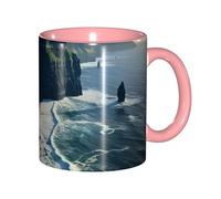DUWAA Ireland Outdoors County Clare The Cliffs Print Ceramic Cup With Gift Box, Beautiful Coffee Mugs For Holiday Birthday Gift Coffee Milk 6 Color