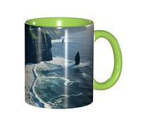 DUWAA Ireland Outdoors County Clare The Cliffs Print Ceramic Cup With Gift Box, Beautiful Coffee Mugs For Holiday Birthday Gift Coffee Milk 6 Color