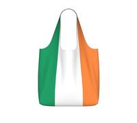 DUWAA Irish Flag Print Foldable Tote Bag Reusable Grocery Bag Shopping Bag With 25l Capacity For Work Beach And Travel