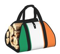 DUWAA Irish Flag Print Large Fire Wood Sling Carrier with Handles for Easy Transport Carrying and Wood Stove 48×101cm