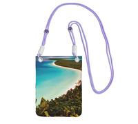 DUWAA Island Of Cuba Print Crossbody Bag For Women, Shoulder Bag Purse, Travel Sport Mini Phone Bag, Phone Wallet, Purple, One Size