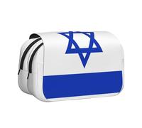 DUWAA Israeli flag print Pen Pencil Case with Zipper Clear Makeup Color Pouch Cosmetics Bag Multi-Purpose Stationary Bag