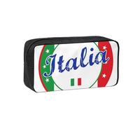 DUWAA Italian Flag Colors Stars Print Large Capacity Pencil Case Pencil Pouch with Zipper Portable Pen Case for Office Travel Makeup