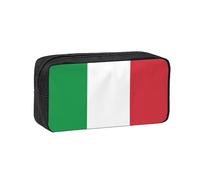 DUWAA Italian Flag Print Large Capacity Pencil Case Pencil Pouch with Zipper Portable Pen Case for Office Travel Makeup