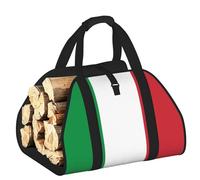 DUWAA Italian Flag Print Large Fire Wood Sling Carrier with Handles for Easy Transport Carrying and Wood Stove 48×101cm