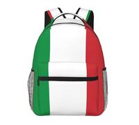 DUWAA Italy Flag Print Camping Backpack Gym Backpack With Adjustable Shoulder Straps Sturdy Work Bag Laptop Rucksack