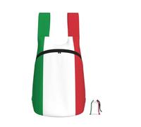 DUWAA Italy Flag Print Packable Backpack 16l Gym Backpack Portable Storage Carry On Backpack Travel Bag For Men Women