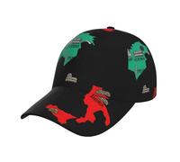 DUWAA Italy Map Cities Marked Print Men's Baseball Caps, Adjustable Trucker Hat, Womens Ponytail Hat, Sport Baseball Cap Black