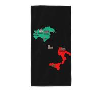 DUWAA Italy Map Cities Marked Print Soft Towels For Bathroom, Absorbent Bath Hand Washcloth Microfiber Towels For Body Drying