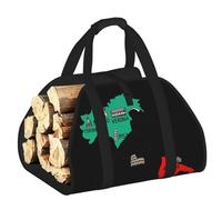 DUWAA Italy Map Cities Marked Print Wood Baskets with Handle Large Log Store for Fireplace Wear-Resistant Picnic Bags Log Basket