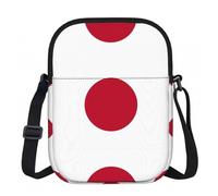 DUWAA Japanese Flag Print Adjustable Strap Oxford Sling Bag, Small Water-Resistant Crossbody Purse For Travel