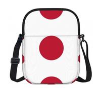 DUWAA Japanese Flag Print Adjustable Strap Oxford Sling Bag, Small Water-Resistant Crossbody Purse For Travel