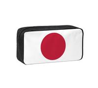 DUWAA Japanese Flag Print Large Capacity Zipper Pencil Case for School Office College, Big Capacity Pencil Bag Holder Adult