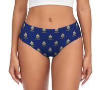 DUWAA Kansas State Flag Print Women'S Briefs, Full Coverage Soft Underwear, Stretch Panties For Women, Seamless Brief Black