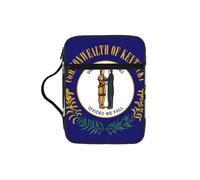 DUWAA Kentucky State Flag Print Multi Functional Bible Bag Cosmetic Bags with Handle Waterproof Pencil Case with Compartments