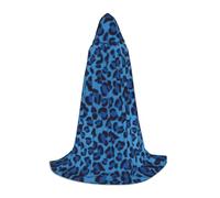 DUWAA Leopard Skin Animal Print Medieval Cloak Wizard Robe Cloak With Hood Renaissance Cape Halloween Costume Cosplay Prop