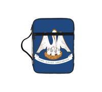 DUWAA Louisiana State Flag Print 26Ã- 20 Cm Large Capacity Bible Cover Case, Study Supplies Tote Bag for Women and Christian