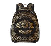 DUWAA Mandala Print Shoulder Bag With 1 Large, 1 Front And 2 Side Pockets, Adults Water-Resistant Bookbag Backpack