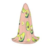 DUWAA Many Avocado Images Print Medieval Cloak Wizard Robe Cloak With Hood Renaissance Cape Halloween Costume Cosplay Prop