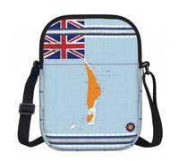 DUWAA Marshall Islands Flag Map02 Print Adjustable Strap Oxford Sling Bag, Small Water-Resistant Crossbody Purse For Travel