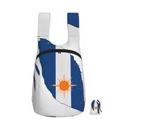 DUWAA Marshall Islands Flag Map04 Print Portable Daypack, Foldable Lightweight Storage Shoulder Backpack Bag For Travel Hicking Outdoor