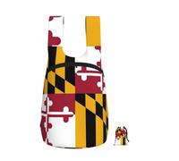 DUWAA Maryland State Flag Print Foldable Hiking Shoulder Bags, Travel Lightweight Packable Daypack Backpack 10kg For Women Men