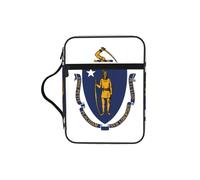 DUWAA Massachusetts State Flag Print 26Ã- 20 Cm Large Capacity Bible Cover Case, Study Supplies Tote Bag for Women and Christian