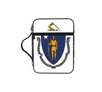 DUWAA Massachusetts State Flag Print 26Ã- 20 Cm Large Capacity Bible Cover Case, Study Supplies Tote Bag for Women and Christian