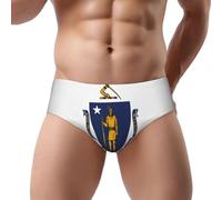 DUWAA Massachusetts State Flag Print Men'S Fashion Briefs Soft Breathable Mens Underwear Briefs For Daily Wear Available In Big And Tall Black