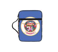 DUWAA Minnesota State Flag Print 26Ã- 20 Cm Large Capacity Bible Cover Case, Study Supplies Tote Bag for Women and Christian